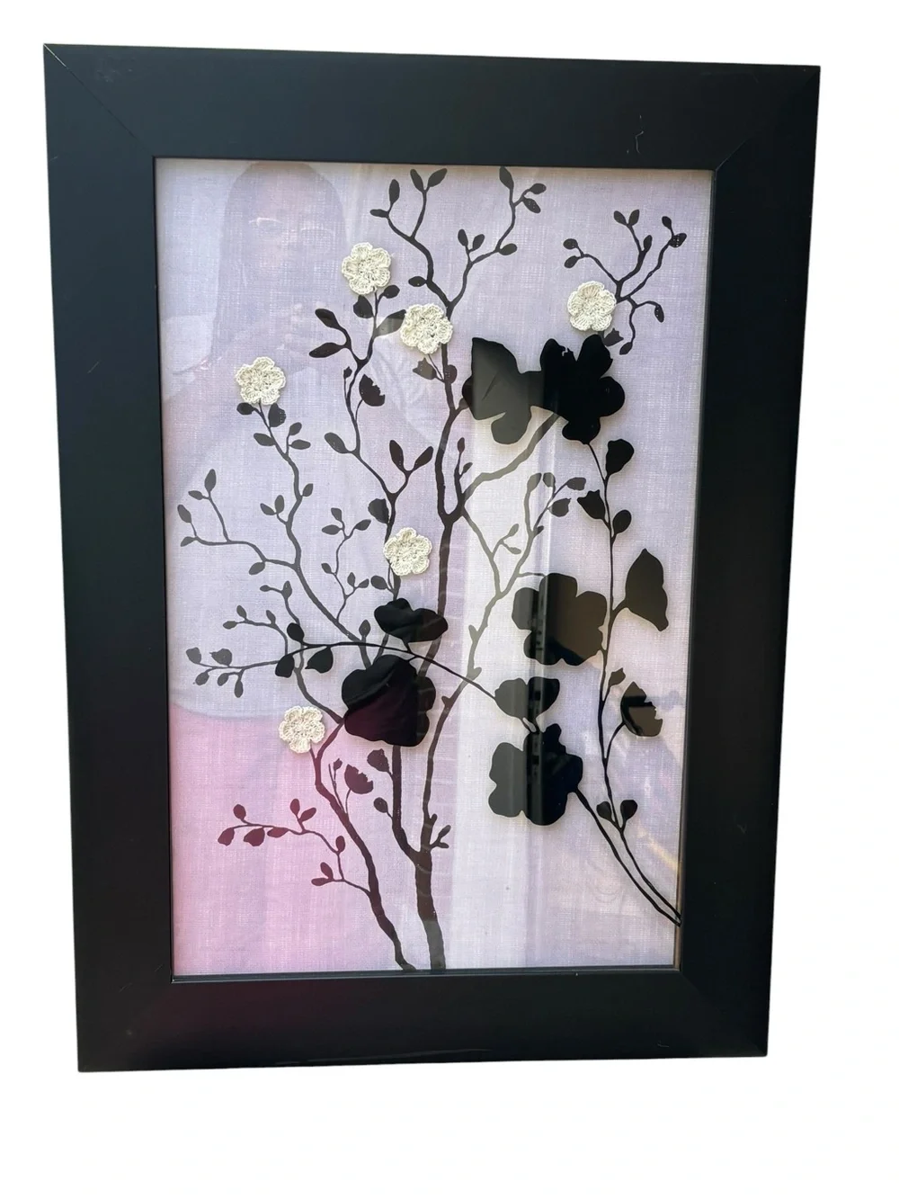 Hobby Lobby Black and Cream Botanical Framed Art